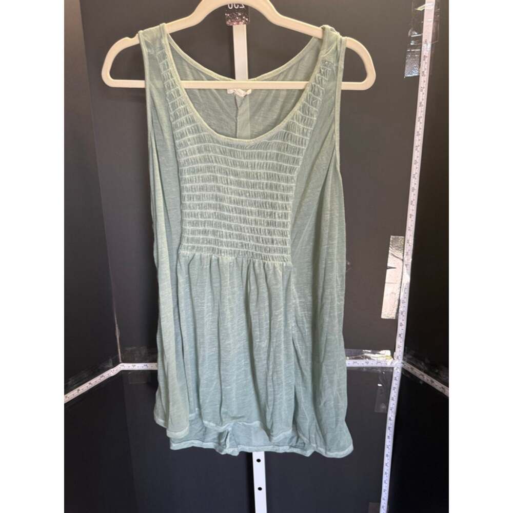 Women's Maurices Mint Green Smocked Tank Top Size L